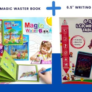 Magic Water Book + 6.5-Inch Multi-Color LCD Electronic Writing Tablet | Top Quality