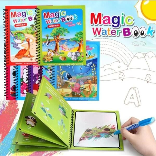 Magic Water Book + 6.5-Inch Multi-Color LCD Electronic Writing Tablet | Top Quality - Image 2